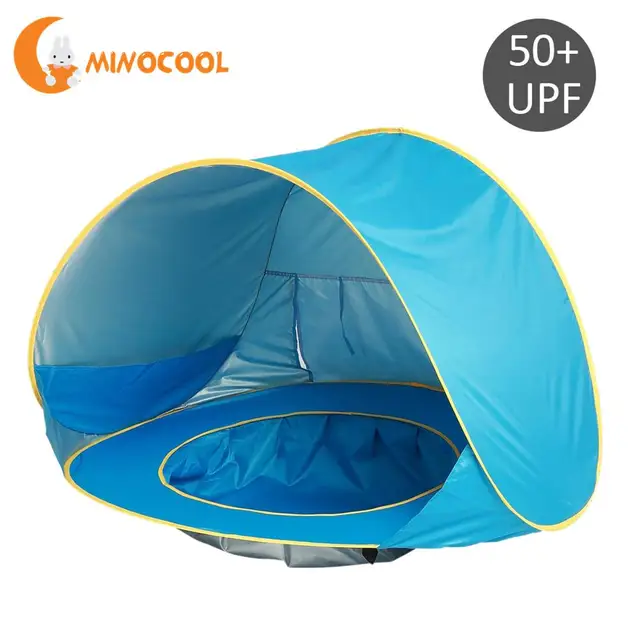 Children Waterproof Pop Up Awning Tent Baby Beach Uv Protecting Children Waterproof Pop Up Awning Tent Baby Beach Uv Protecting Sunshelter With Pool Kids