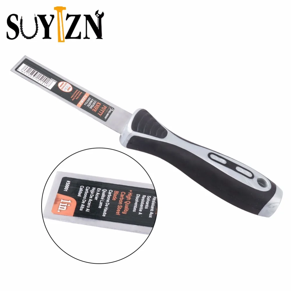 1" Putty Knife For Construction Tools Carbon Steel Blade Plastic Handle