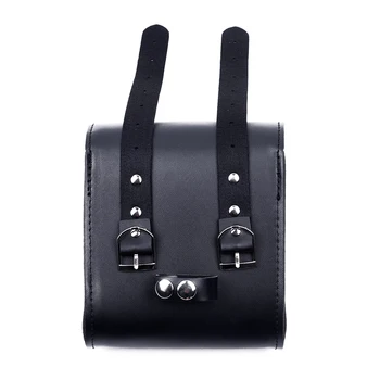 

New Motorcycle Bike Tail Bag Storage SaddleBag Tool Bag W/ Mounting Strap Black