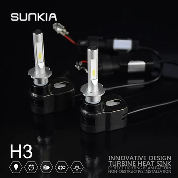 

2pcs/set High Power 30W 4200LM Souel GSP T5 Car LED Headlight Conversion Kit H3 Auto LED Headlamp 8-32V 6000k Car Styling Bulb