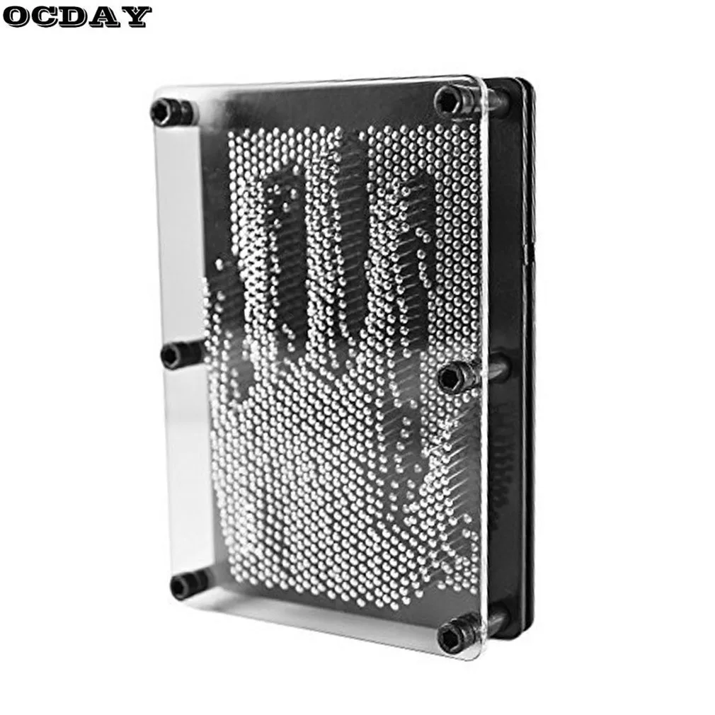 

Classic 3D Pin Art Board Metal Pin Board Sculptures Toy Hand Model Shape Pinscreen Needle Painting Funny Game Kid Christmas Gift