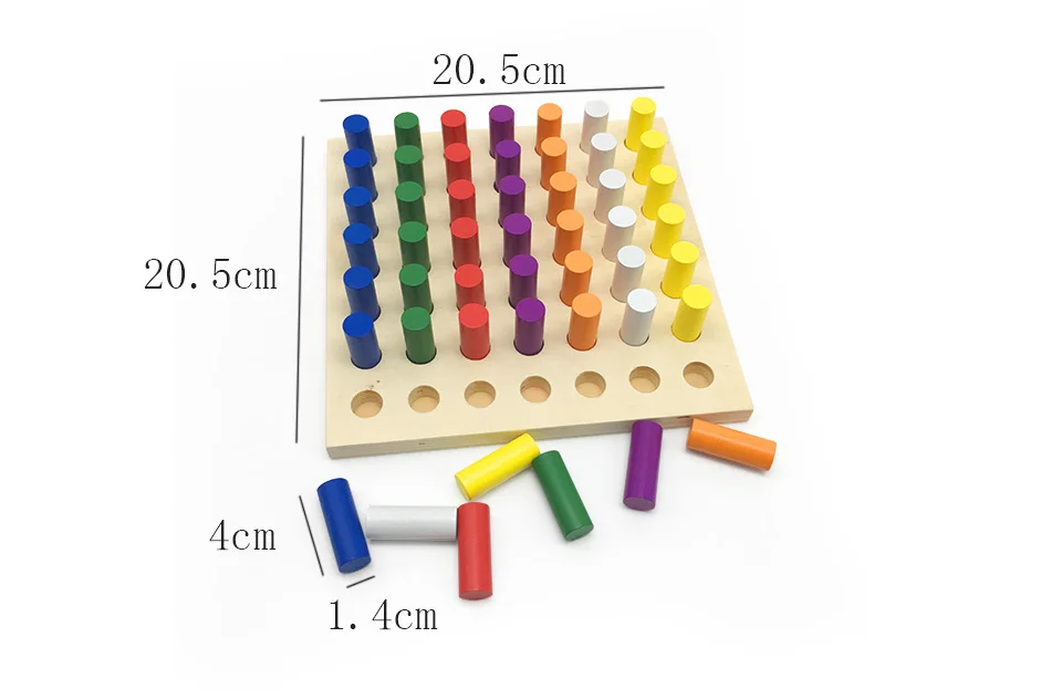 JaheerToy Детские Монтессори Развивающие деревянные игрушки для детей цветные познавательные упражнения тонкие движения рук деревянные блоки