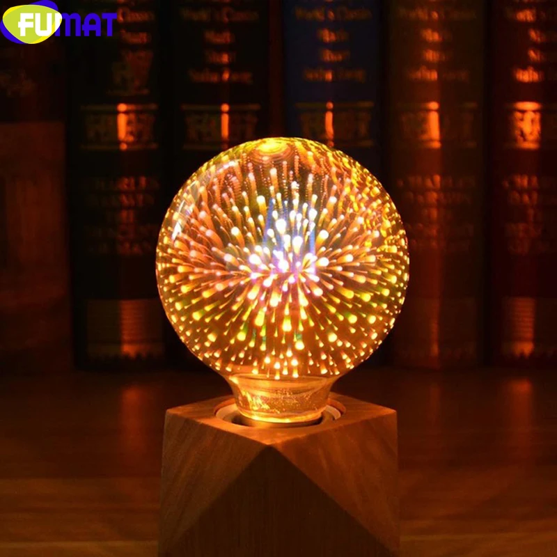 

FUMAT Colorful 3D Magic Lamp Lights E27 Bulb Fireworks Effect Christmas Decoration LED Lamps Bulb For Table Lamp Pendant Lamps