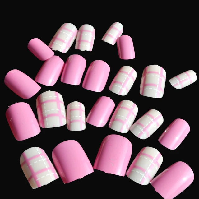 schne falsche ngel tipps wei prinzessin rosa gitter muster fingerngel flat top knstliche dame nagel 24 - Muster Fingernagel schne falsche ngel tipps wei prinzessin rosa gitter muster fingerngel flat top knstliche dame nagel 24 - Muster Fingernagel