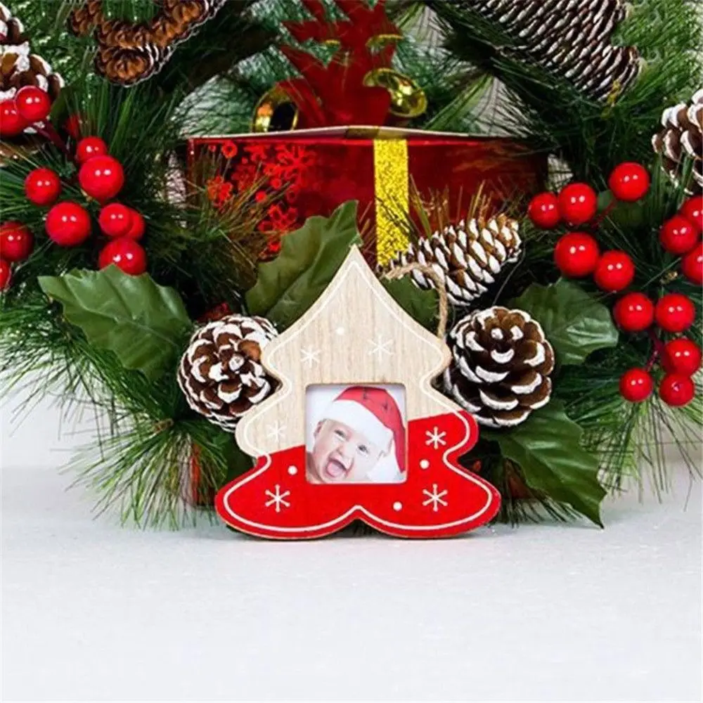 Aliexpress Buy 1Pc Merry Christmas Decorations for home Wooden photo frame Ornament Christmas Tree Decoration Hanging Pendant Enfeites Natal from