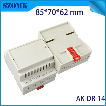 

plastic housing project enclosure din rail distribution box (10 pcs) 85*70*62mm diy electronic shell case abs control enclosure