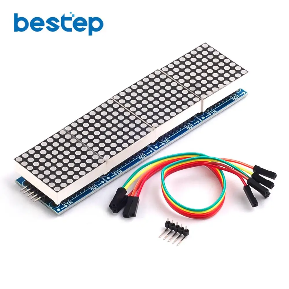 

1PCS MAX7219 Dot Matrix Module Microcontroller 4 In One Display with 5P Line