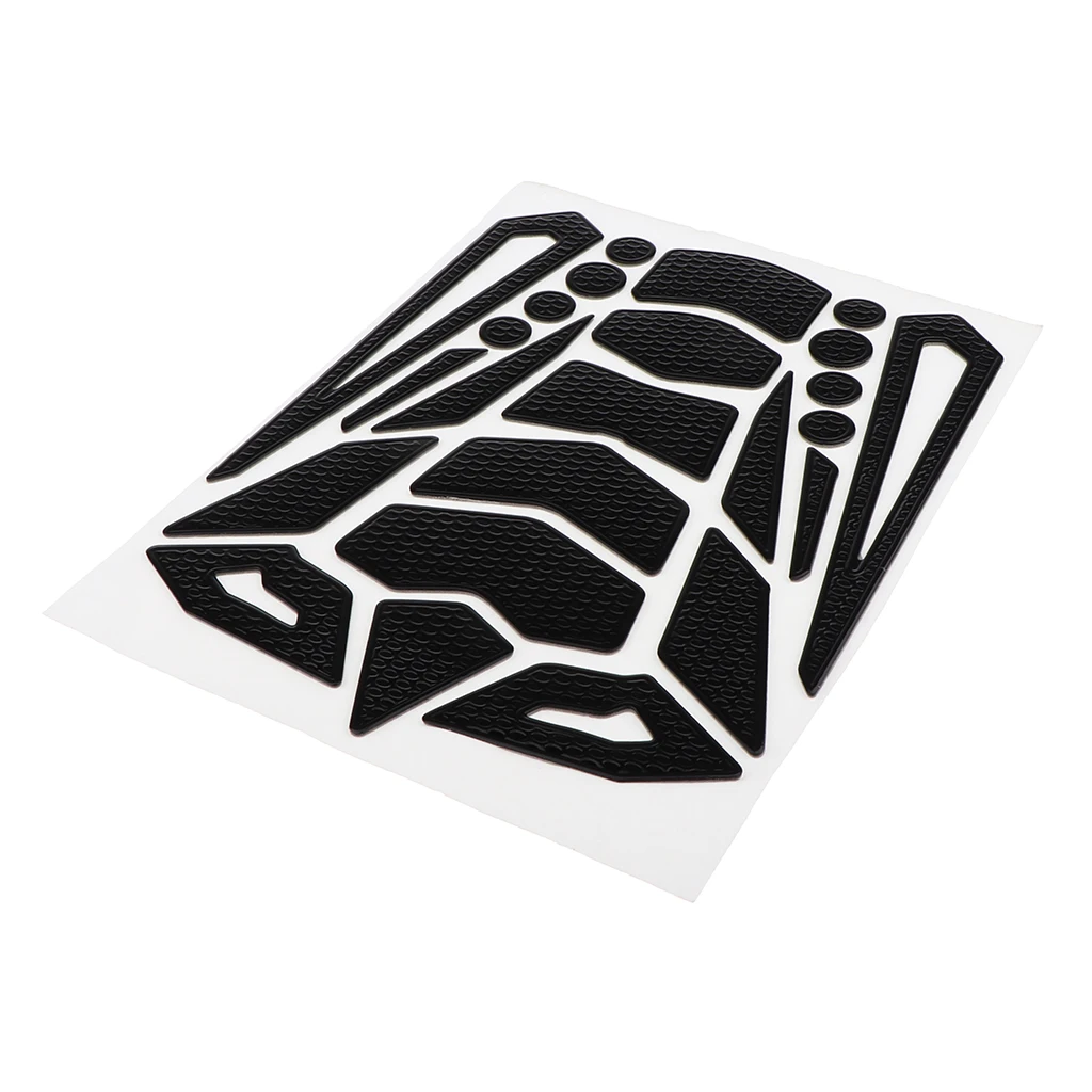 Anti-Slip Tank Pad Knee Protectors Gas Stickers for Motorcycle Red+Black Ensuring Long Service Life Unique Sleek