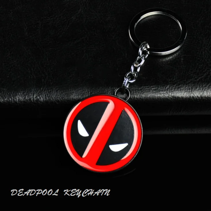 

1pcs Hot Sale Super Hero X-Men Deadpool Logo Keychain Fashion Metal Pendant High Quality Action Figure 102