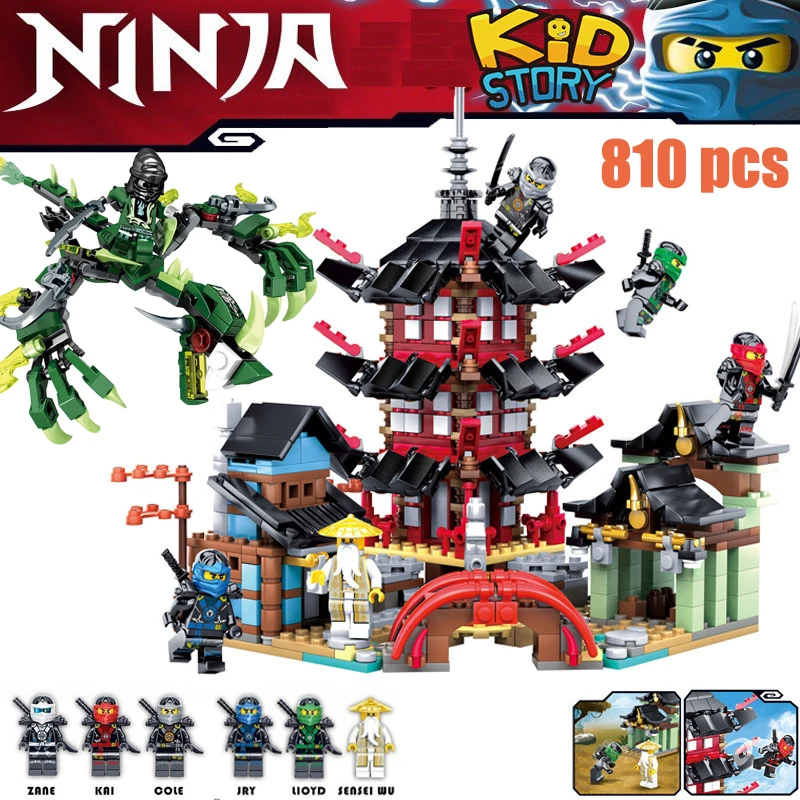 

Kazi Ninja Temple Boat Dragon 737+pcs DIY Building Block Sets educational Toys for Children Compatible legoingly ninjagoes Movie