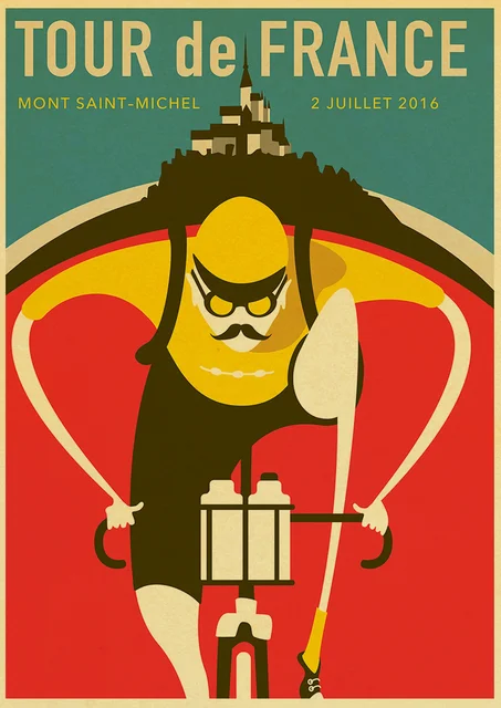 Sports Riding Cycling Competition Bike Vintage Paper Poster Wall