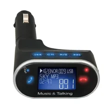 Caliente-venta LCD Bluetooth Car Kit Reproductor de MP3 FM Transmisor SD USB Cargador Manos Libres Sin Remoto 630C