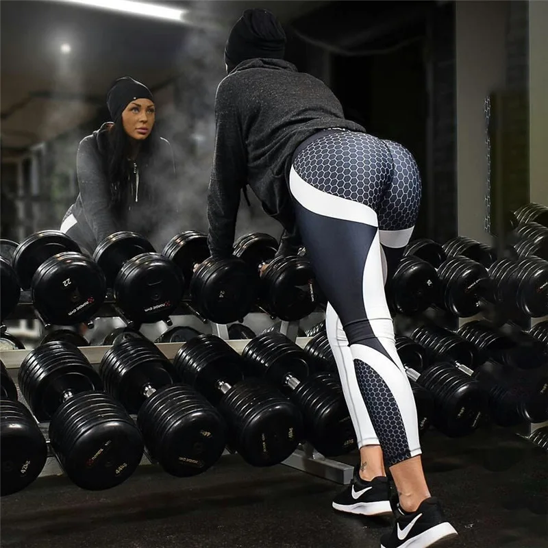 CHRLEISURE Для женщин печатных Фитнес Леггинсы спортивные тренировочные леггинсы
