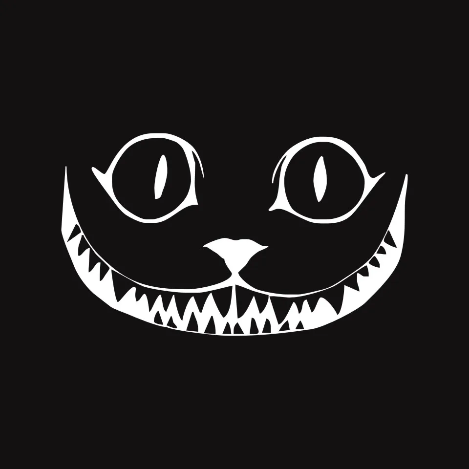 Anycuros Cat Growl Smile Face Halloween Horror Vinyl Car Sticker Window Decoration Decal 15.28 (6)