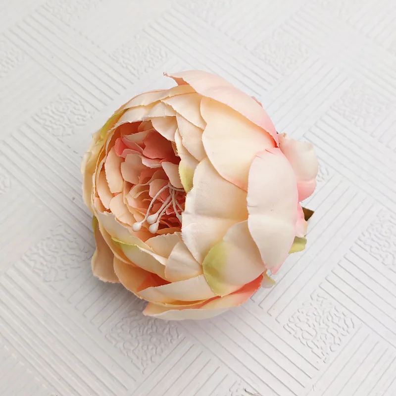 artificial flowers heads silk peonies roses flower head fake flower (2)