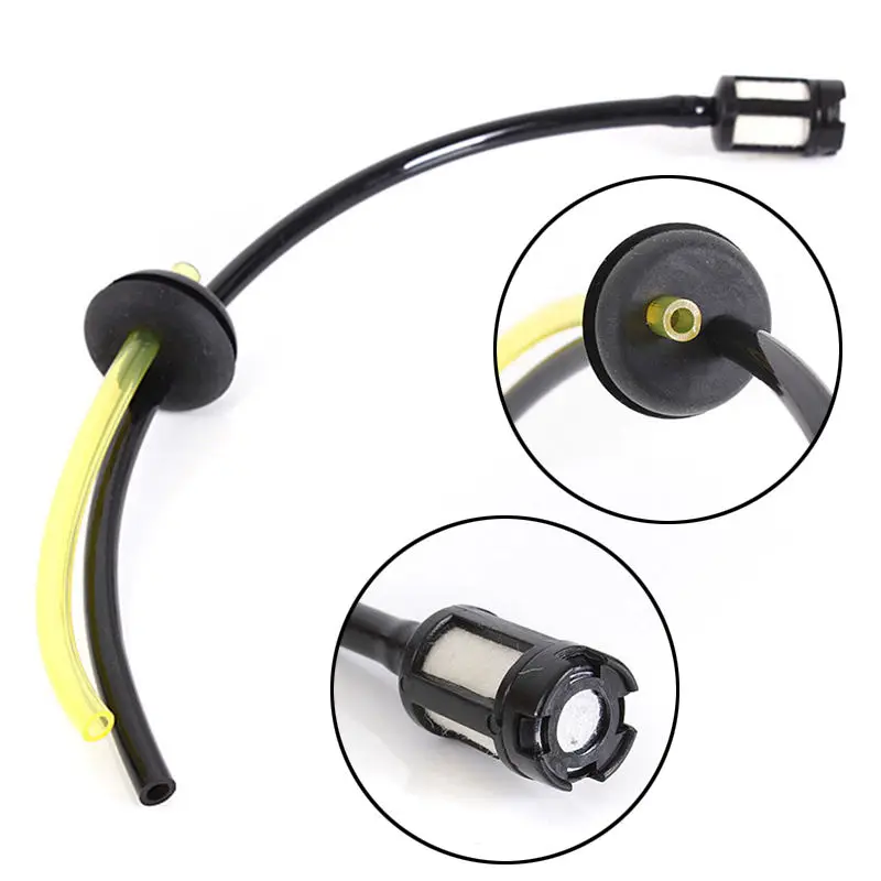 

Black+Yellow Replacement Strimmer Trimmer Brush Cutter Hose Pipe w/ Fuel Petrol Tank Filter