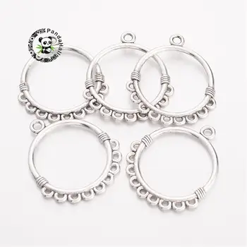 

Chandelier Component, Alloy Links, Ring, Antique Silver Color, about 30mm long, 34.5mm wide, 2mm thick, hole: 2mm