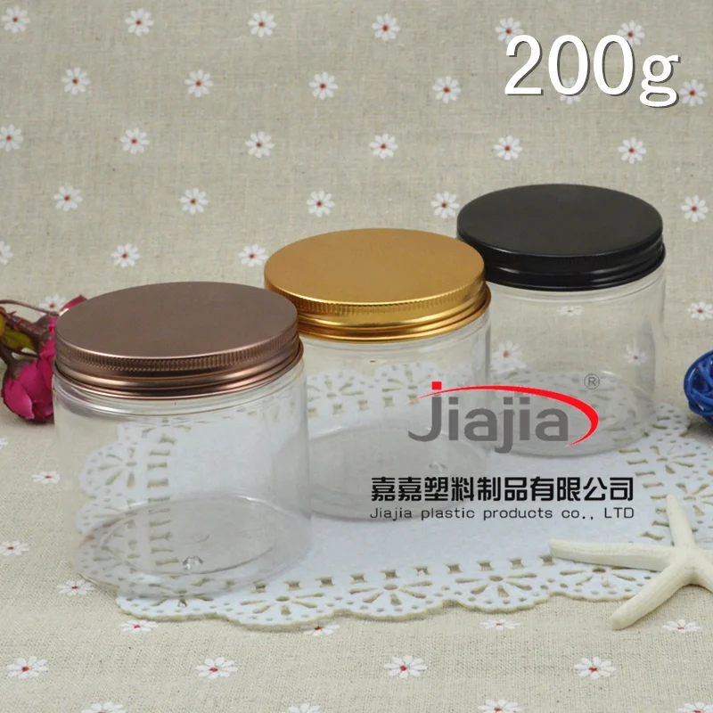 200 grams clear PET Jar ,200g PET Transparent Cosmetic Cream Jar