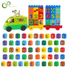 26 шт. DIY цифры буквы алфавит большие частицы строительные блоки аксессуары совместимы с игрушками для детей GYH