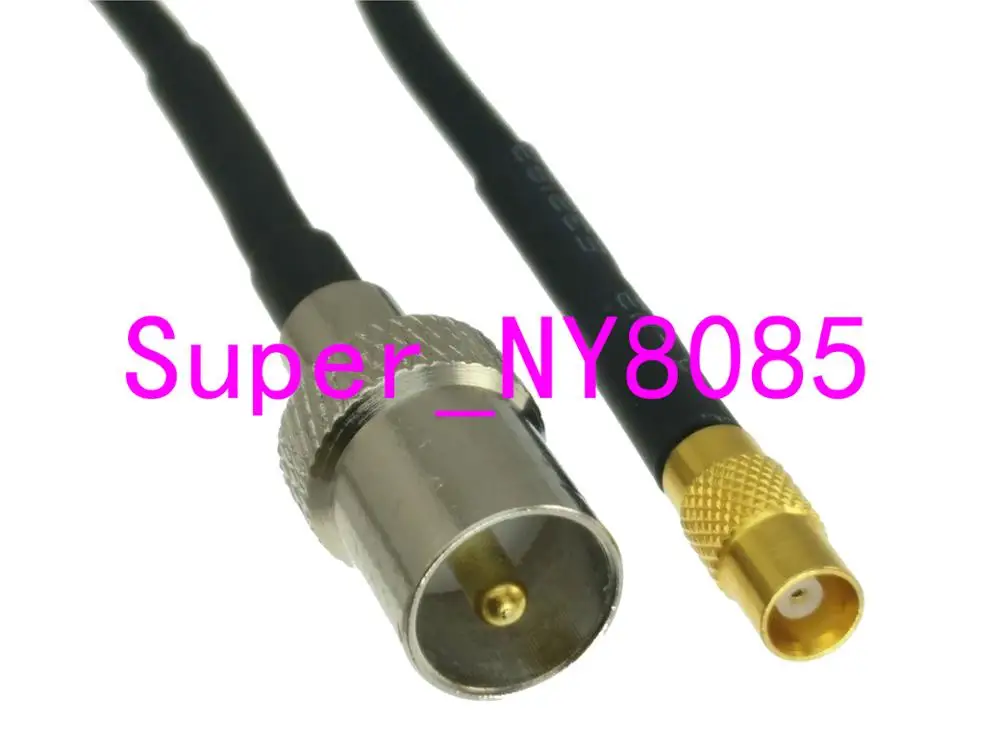 RG174 Cable IEC PAL DVB-T Male Plug to MCX Female Jack Straight 6inch~10FT