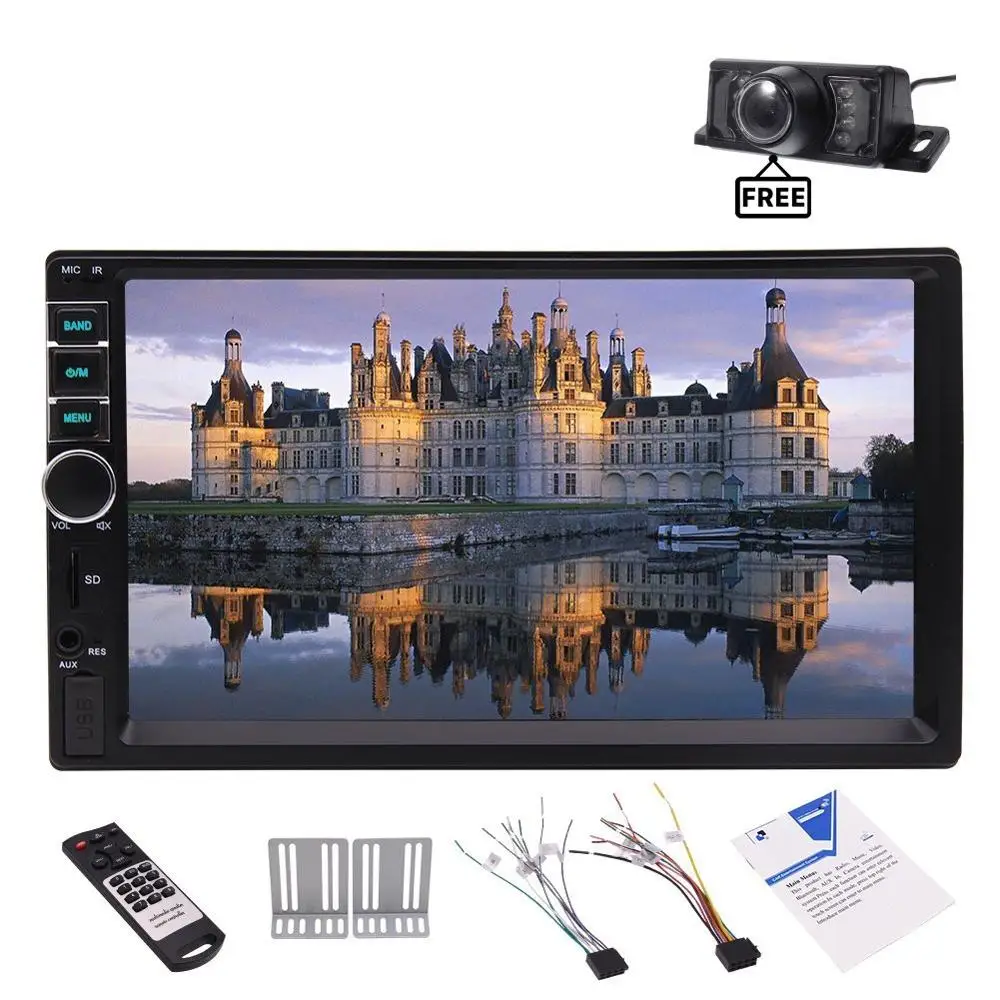 

Camera+in Deck GPS Navigation Headunit in Dash Car Stereo Double din Autoradio Bluetooth Multi video Audio Automotive Vehicle