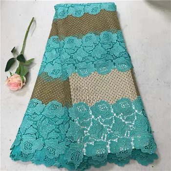 

African Lace Fabric 2019 High Quality Nigerian Lace Fabrics Tissu Africain Guipure Embroidery French Tulle Lace Fabric(WDLY-1-19