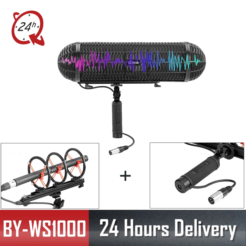 

BOYA WS1000 condenser microphone for Camera Video Studio recording studio mic for Canon Nikon Sony Youtube condenser microphone