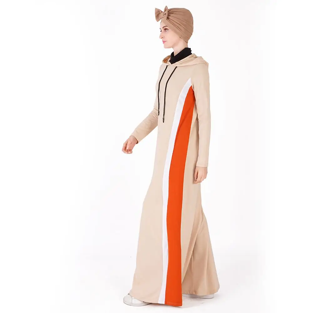 Хлопковые Платья Abayas с капюшоном, студенческое Спортивное длинное платье, арабское длинное платье, турецкое мусульманское модное женское платье на Ближнем Востоке