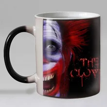 Хэллоуин страшный клоун Термокружка кружка керамический Цвет Изменение кофе кружка волшебный чай чашки кружки лучший подарок для друзей