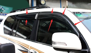 

4PCS Plastic Exterior Side Window Deflector Trim For Toyota Land Cruiser Prado J150 2010-2018