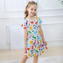 Детское платье для девочек г., новые летние брендовые Детские платья с аппликацией единорога для девочек, праздничное платье Детская одежда для девочек, для детей