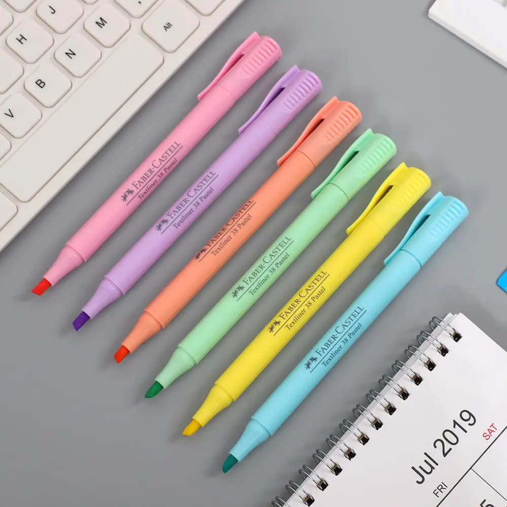 

1pc Faber Castell Highlighter Textliner Pen Water-based Fluorescent Pigment Ink Marker bullet joural marker stationery