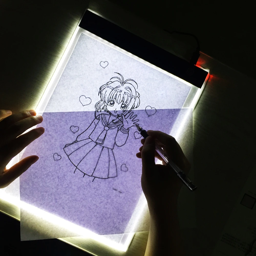 Led Portable A4 Graphic Tablet Night Light Tracing Board Copy Tablet Digital Drawing Pads Artcraft A4 Copy Diamond Painting Lamp (12)