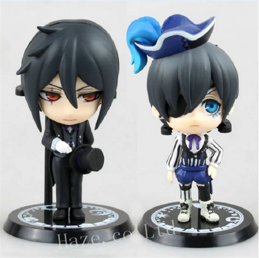 

2pcs/Set Anime Black Butler Sebastian Ciel PVC Figure Figurine 4'' New in Box