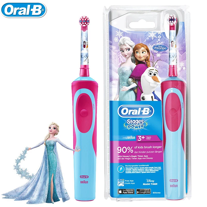 Oral B перезаряжаемая зубная щетка для детей гигиена полости рта водонепроницаемая