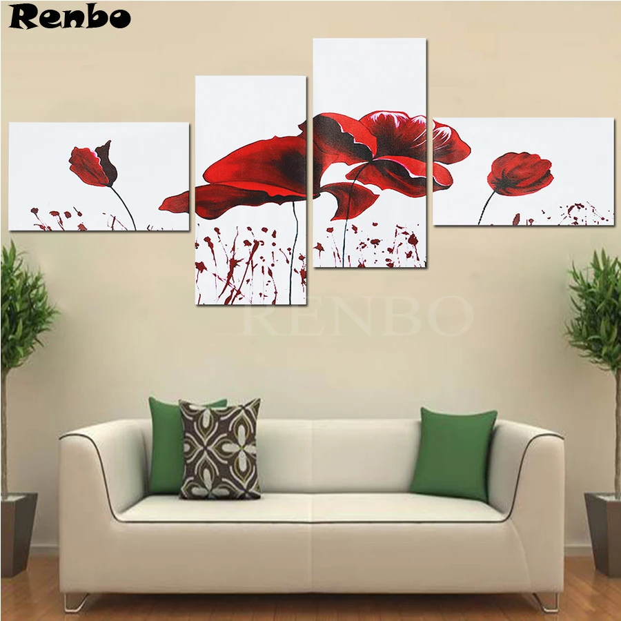 5D алмазная вышивка Poppy flower 3d DIY Алмазная картина крестиком полный горный хрусталь
