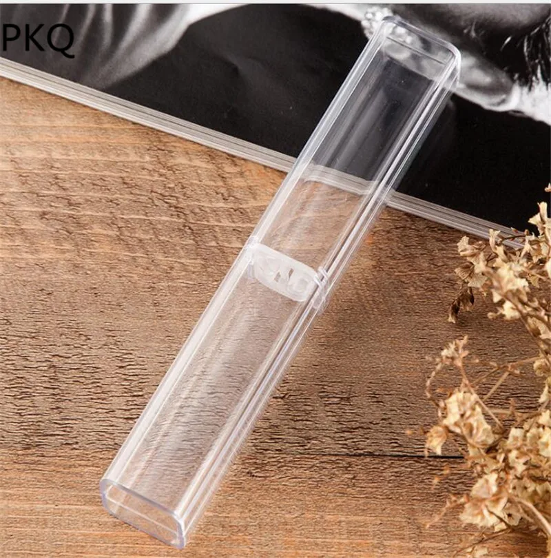 

10pcs Plastic Storage Box Transparent Pen Packaging Box Clear Pencil Case Pen Holder Gift Boxes Stationery School Supplies