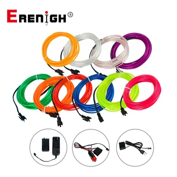 

Flexible Glow EL Wire LED Strip with USB Connect Battery Case Car Charger Neon Light for Party Car Decor 1M 2M 3M 4M 5M 10M 20M