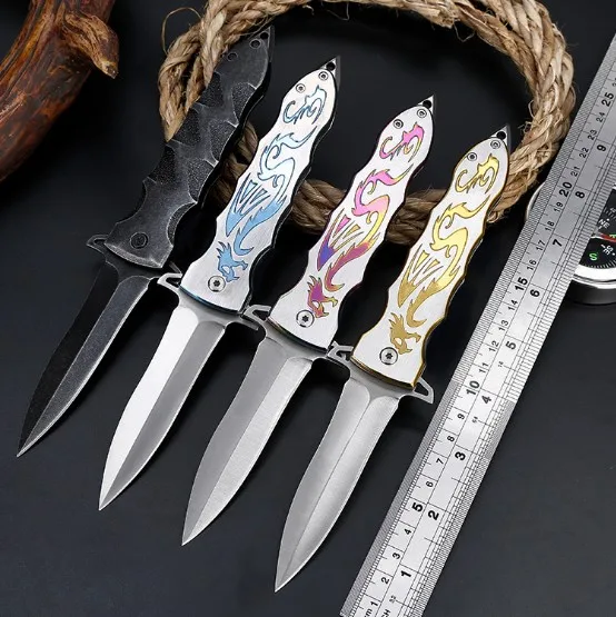 Pаспродажа Красивый складной карманный нож Дракон Karambit Открытый Кемпинг Коллекция Выживание штык нож тактические ножи 3D резьба ЦАВС