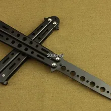 60 шт./лот, C27, нержавеющая сталь, тренировочный нож-бабочка, гребень, инструмент, крутые спортивные дорожные наборы, серебро/черный