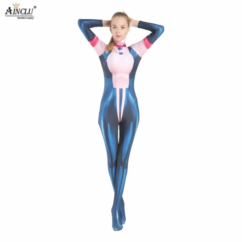 Ainclu, 3D принт, женский, детский, OCHACO URARAKA, карнавальный костюм, Zentai, мой герой, Academy Boku, no Hero Academy, косплей, боди, комбинезон