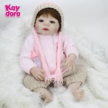 22 дюйма 55 см силиконовые куклы Reborn Baby мягкие виниловые дети Reborn Младенцы ручной работы живые реалистичные игрушки для девочек Рождественский подарок Boneca