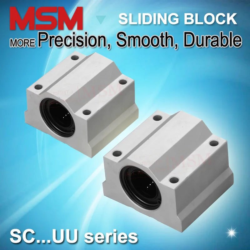 

MSM Linear Bearing Block 4pcs SC8UU SC10UU SC12UU SC13UU SC16UU SC20UU SC25UU SC30UU Aluminium Housing Sliding Bearing Units(mm)