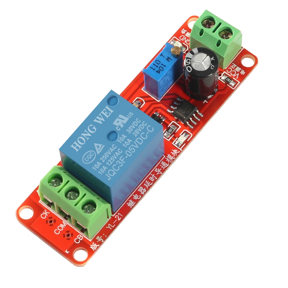 Регулируемый модуль таймера 12V 5V NE555 реле задержки постоянного тока экран ЦП 0 10 С