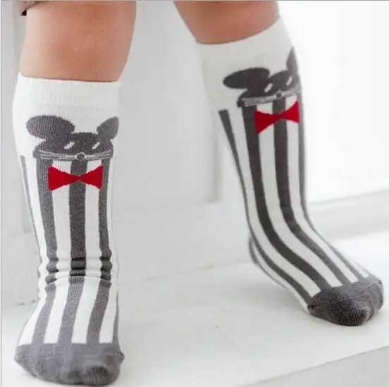 Носки для малышей короткие носки принцессы с кружевными цветами и бантом для девочек хлопковые короткие носки с оборками - Цвет: The mouse