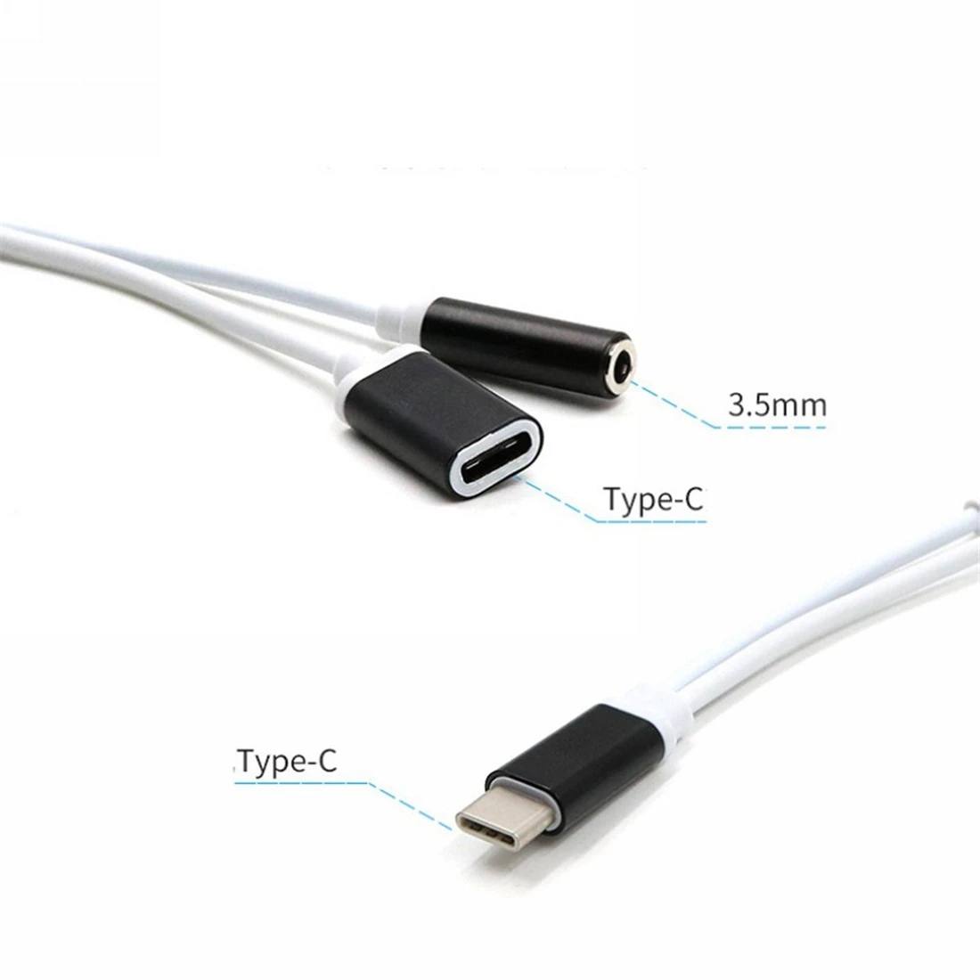 Черный USB TYPE-C-3,5 аудио кабель TYPE-C кабель для гарнитуры TYPE-C зарядный адаптер для телефона Аксессуары для наушников