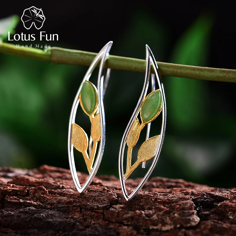 Lotus Fun реальные 925 Серебро Природный творческий ручной работы ювелирных украшений