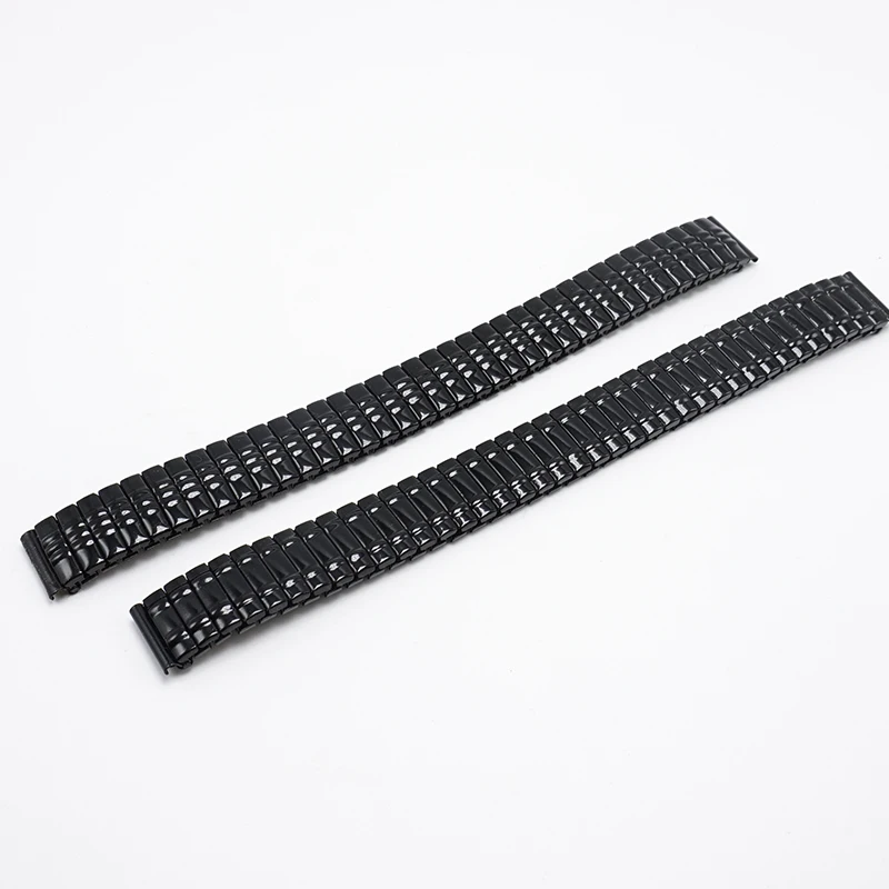 Buy Watchband 14mm Black Flexible Metal strap 14MM