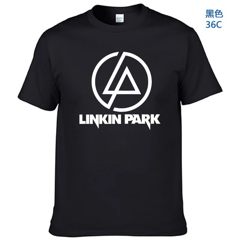 Летняя модная мужская футболка Lincoln LINKIN Park, хлопковая брендовая одежда Linkin, короткие топы, футболки - Цвет: Black