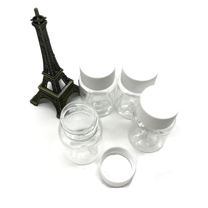 

30*40mm 30ml mini small vacuum transparent bottle acrylic bottle with screw cap wishing drift glass message bottle